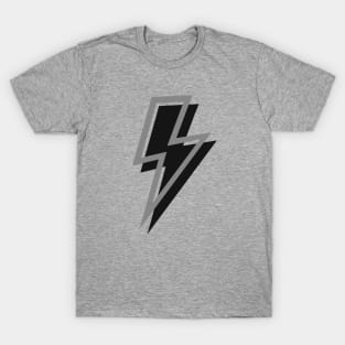 Grey and Black Lightning Bolts T-Shirt